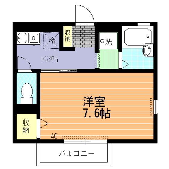 グリーンマーサ(1K/1階)の間取り写真