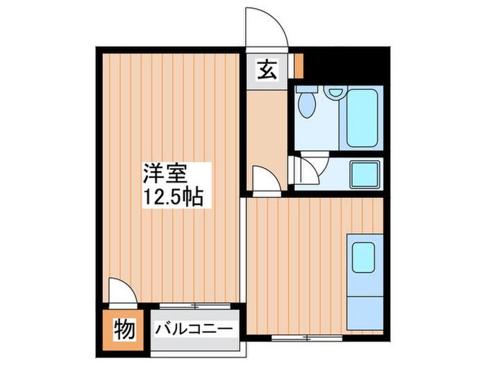 ジャクソンビラ(ワンルーム/1階)の間取り写真