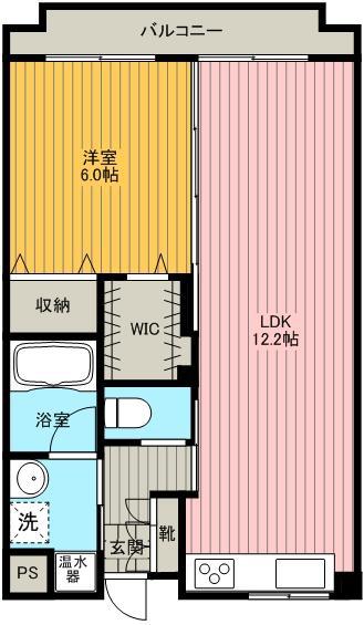 ジュナラル(1LDK/2階)の間取り写真