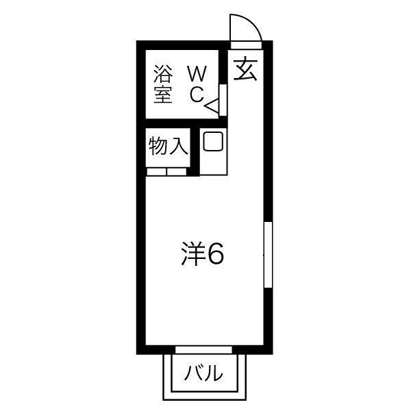 メゾン・ド・KS(ワンルーム/1階)の間取り写真