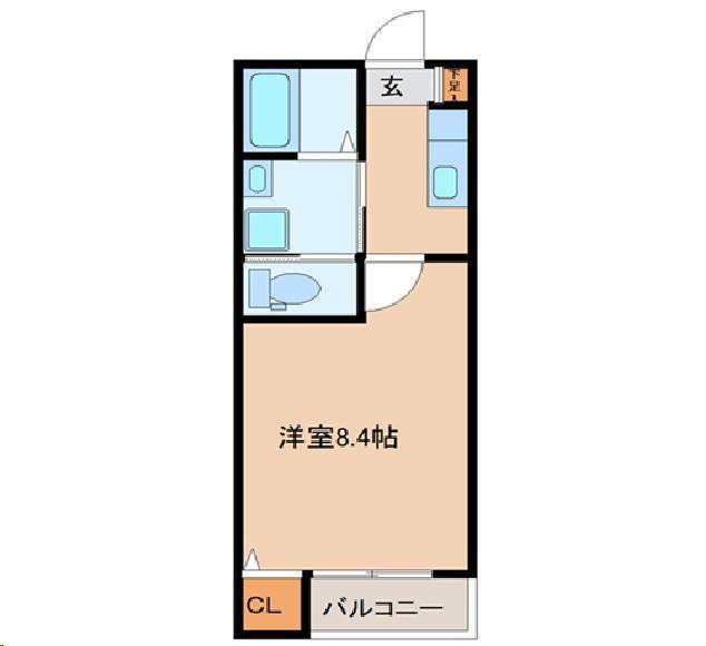 ブラン荒井B棟(1K/3階)の間取り写真