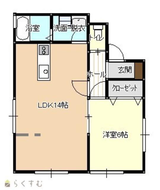 アーバンステージ・参番館(1LDK/1階)の間取り写真