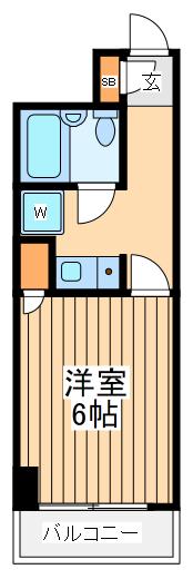 エクシブ1(1K/1階)の間取り写真