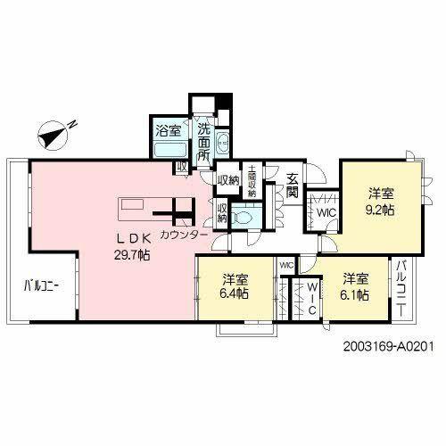 MASTメゾン小倉宇佐町(3LDK/2階)の間取り写真