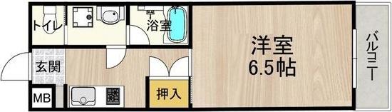 CITY SPIRE心斎橋イースト(1K/9階)の間取り写真