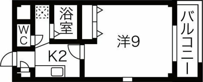 プチメゾン稲生II(1K/1階)の間取り写真