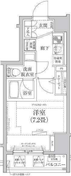 アイルイムーブル弘明寺(1K/2階)の間取り写真