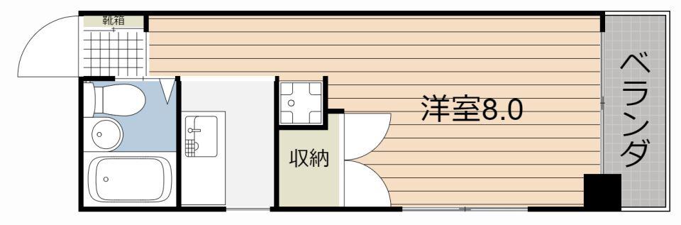 シャングリラロイヤルシティ上之園(ワンルーム/5階)の間取り写真