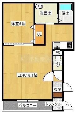 ELDORADO見山(1LDK/3階)の間取り写真