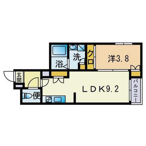 PARK BEAR 白金(1LDK/2階)の間取り写真