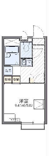 レオパレス新都心(1K/3階)の間取り写真