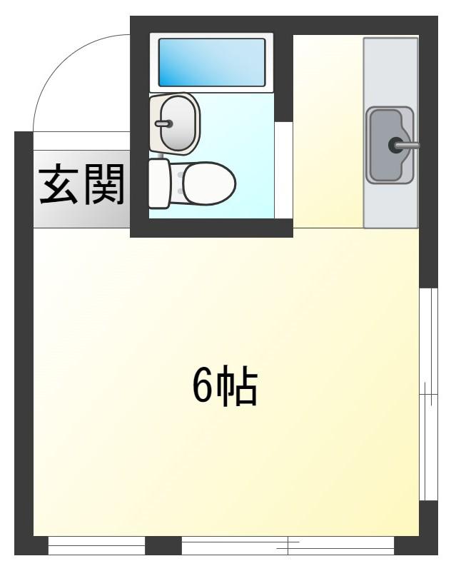 加々宮荘(1K/2階)の間取り写真