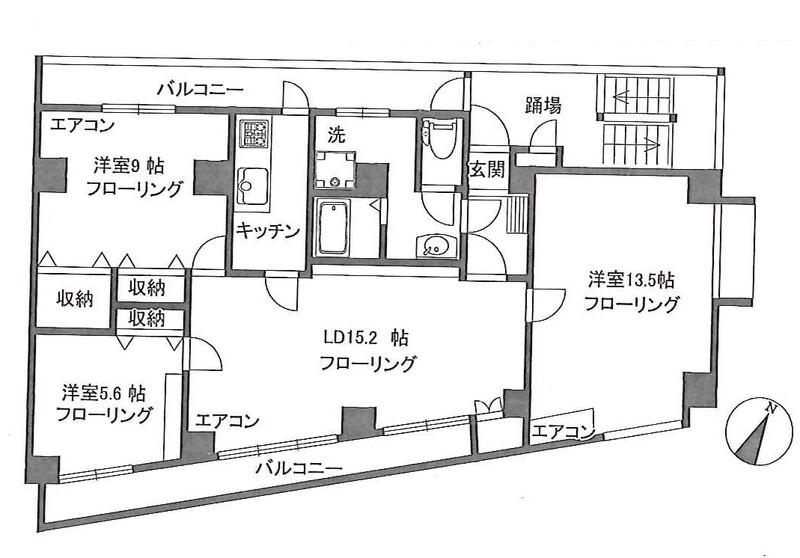 TAハイム(3LDK/3階)の間取り写真