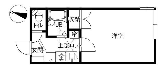 クレセント笠舞(1K/1階)の間取り写真