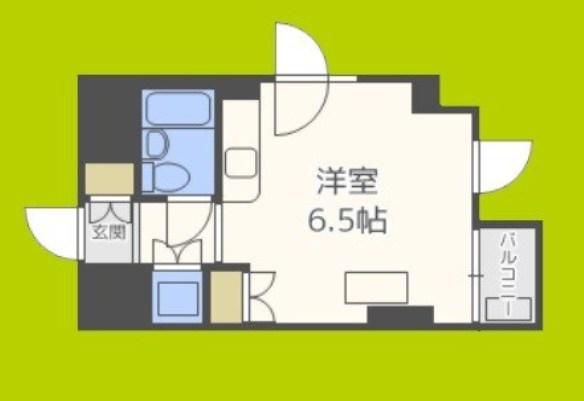 ライオンズマンション南方(ワンルーム/3階)の間取り写真