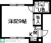 シェルコート玉村(ワンルーム/3階)の間取り写真