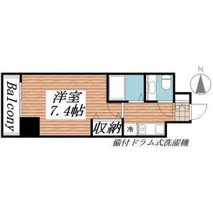 HF愛宕橋レジデンス(1K/3階)の間取り写真