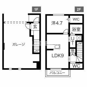 ウエクンロイテG(1LDK/1階)の間取り写真