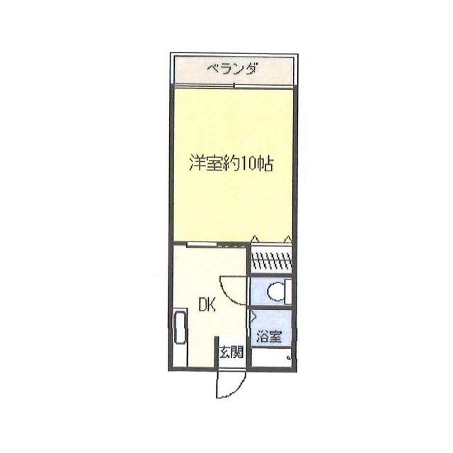 コーポ長沢(1DK/1階)の間取り写真