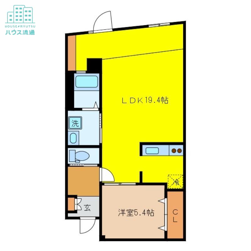 第11森谷ビル(1LDK/4階)の間取り写真