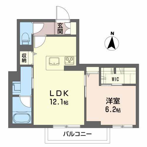 グレースいわき(1LDK/3階)の間取り写真