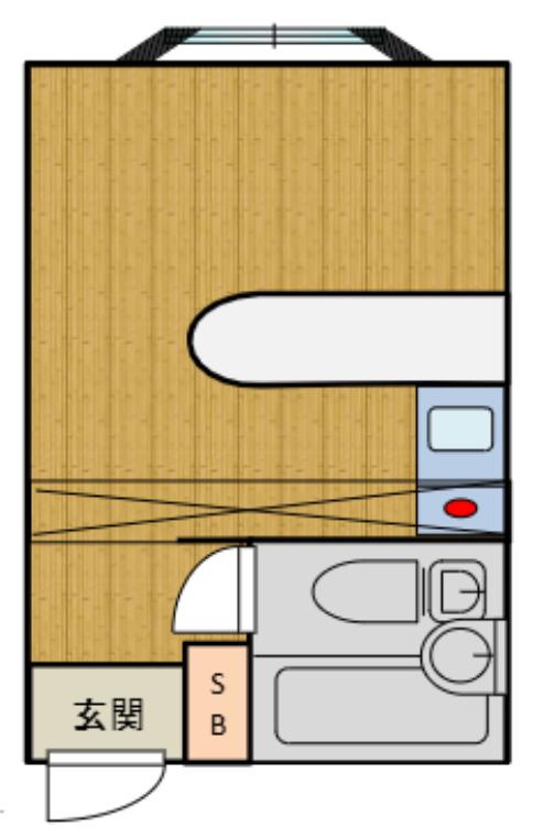 ベルピアかしわ台第2(ワンルーム/2階)の間取り写真
