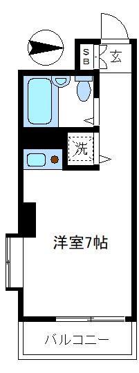 サンウッド(ワンルーム/4階)の間取り写真