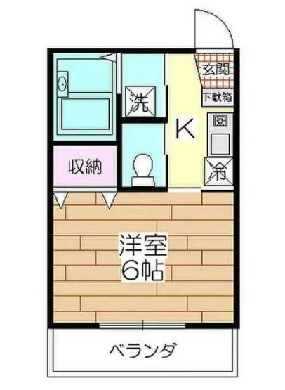 エールシャンブル(1K/2階)の間取り写真