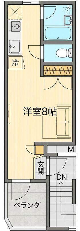 REAL亀戸(ワンルーム/3階)の間取り写真