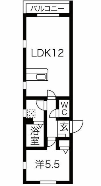 グランフォーレ名古屋(1LDK/2階)の間取り写真