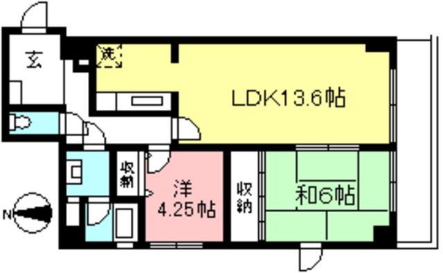 アンシャンテ経堂(2LDK/2階)の間取り写真