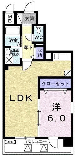 ル・コンフォール(1LDK/3階)の間取り写真