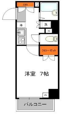 シンシア早稲田南(1K/2階)の間取り写真