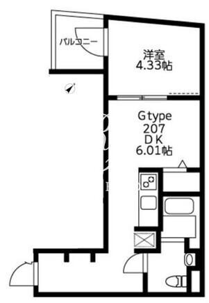 U RESIDENCE武蔵小山 ユーレジデンス武蔵小山(1DK/3階)の間取り写真