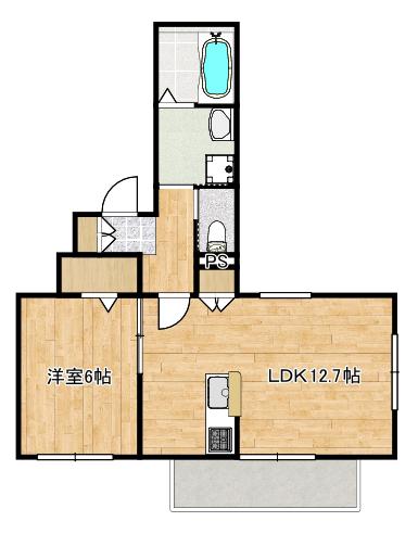 MAISON OWLメゾンアウル(1LDK/3階)の間取り写真
