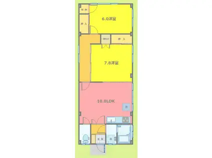 オルテンシア(2LDK/1階)の間取り写真