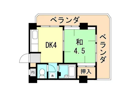 東芦屋マンション(ワンルーム/3階)の間取り写真