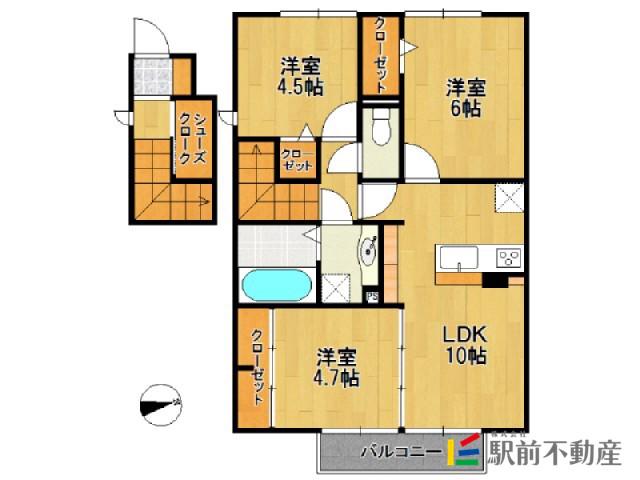 ヴィラージュ(3LDK/2階)の間取り写真