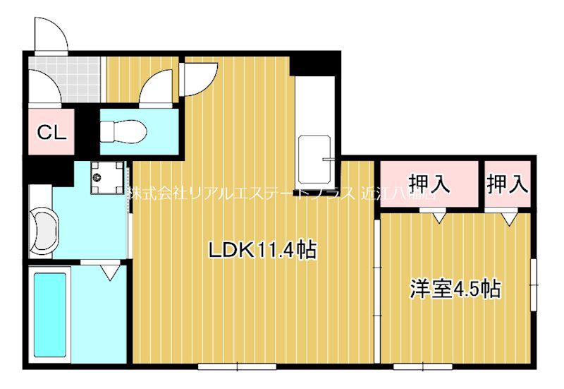 シャルール(1LDK/1階)の間取り写真