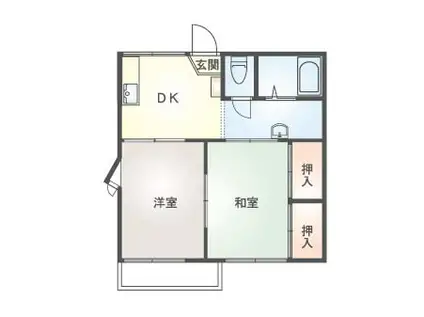 リバーサイドテラス(2DK/1階)の間取り写真