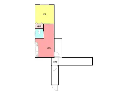 メモリー(1LDK/1階)の間取り写真