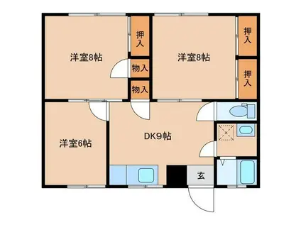 メゾン旭陽4(3DK/2階)の間取り写真