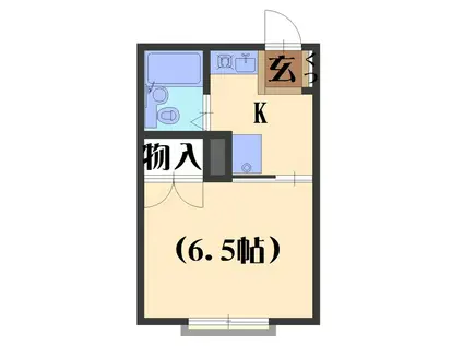 サンヴィエール長岡(1K/1階)の間取り写真