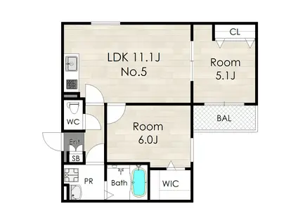アバンティオエルデ(2LDK/2階)の間取り写真