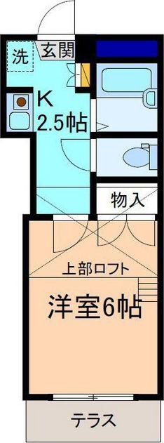 ポワール泉野(1K/1階)の間取り写真