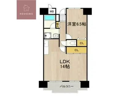 友井グレイス(1LDK/3階)の間取り写真