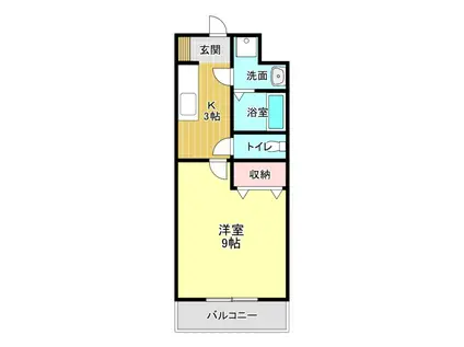 R-シャロウズ(1K/4階)の間取り写真