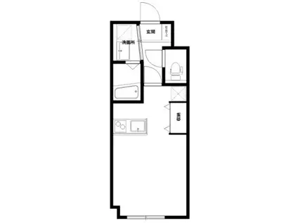 第二我心ヶ丘マンション(ワンルーム/2階)の間取り写真