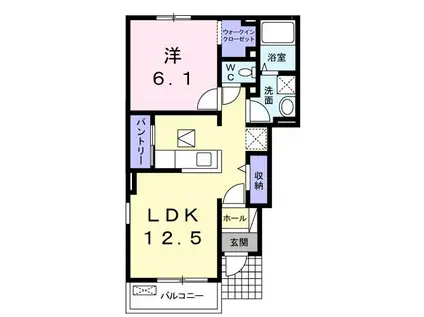 LA LUCE.S.III(1LDK/1階)の間取り写真
