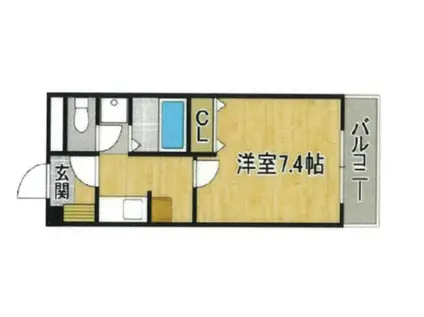 メゾン・ド・アブリール(1K/1階)の間取り写真